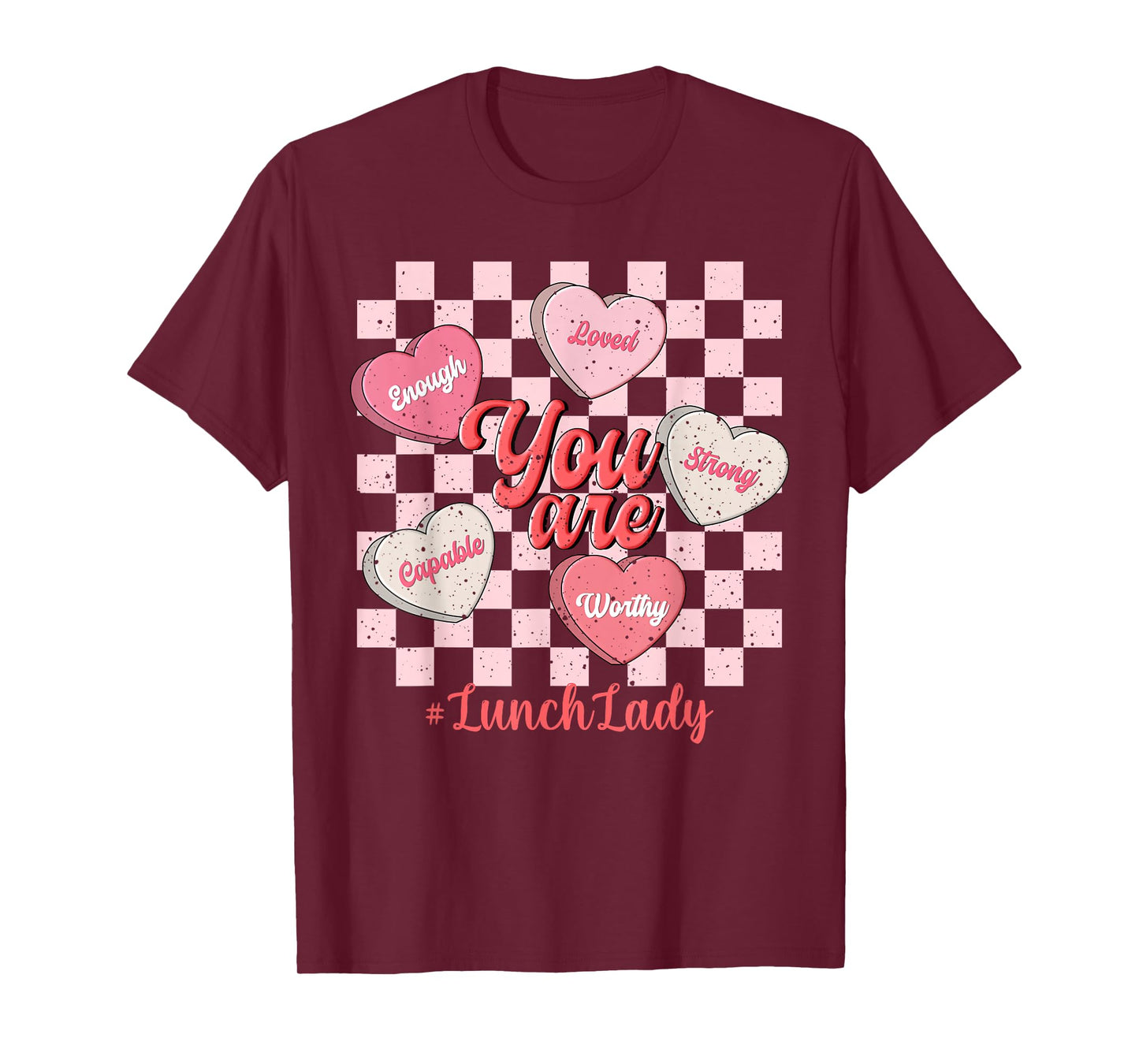 Funny Valentine Lunch Lady Love Heart T-Shirt