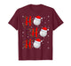 Golf Ball Santa Hat HO HO HO Men Women Christmas Xmas Lights T-Shirt