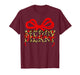 Leopard Merry Christmas Coquette Bow Xmas Holiday T-Shirt