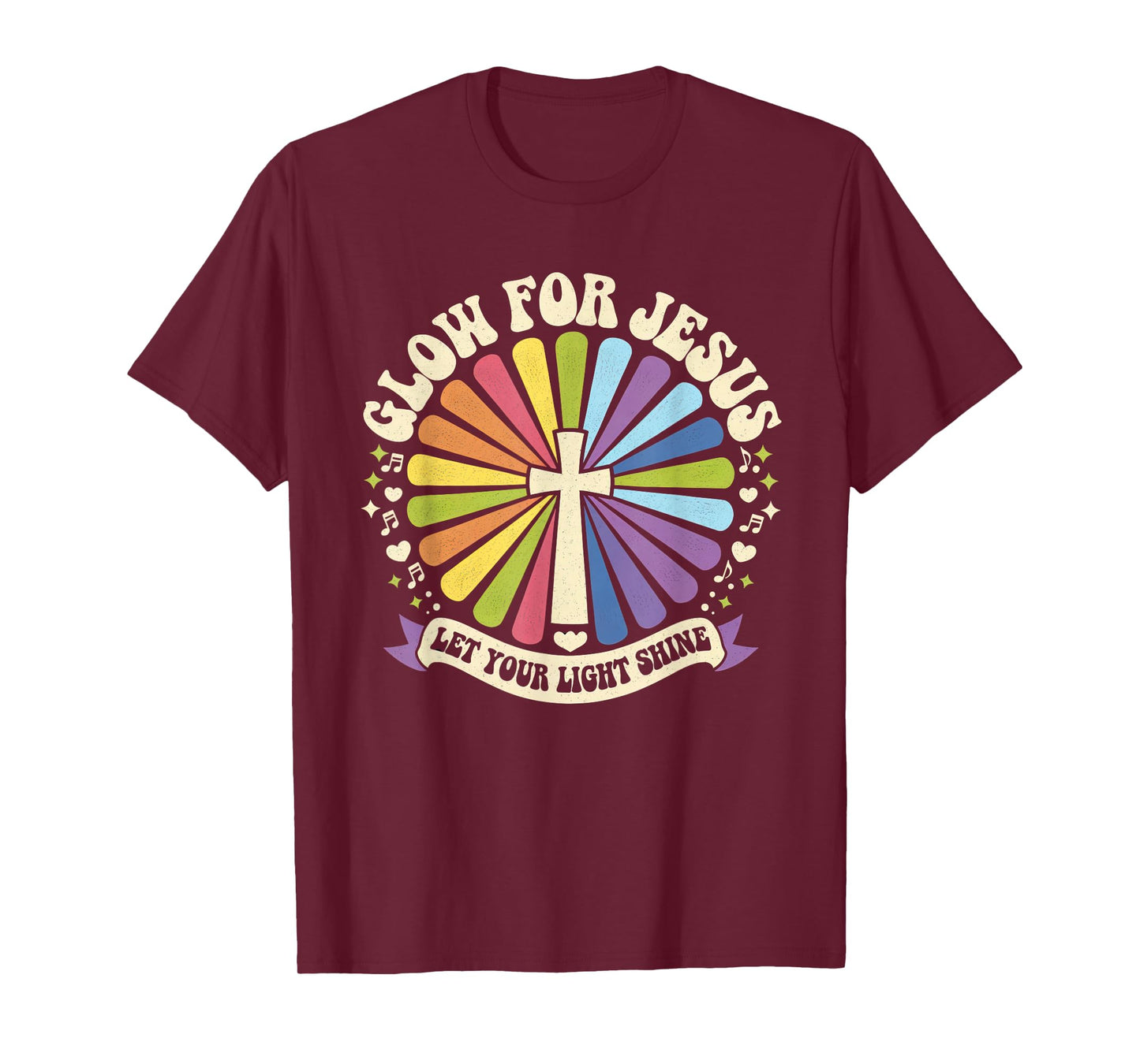 Glow for Jesus Tshirt Christian Faith Lion God Christianity T-Shirt