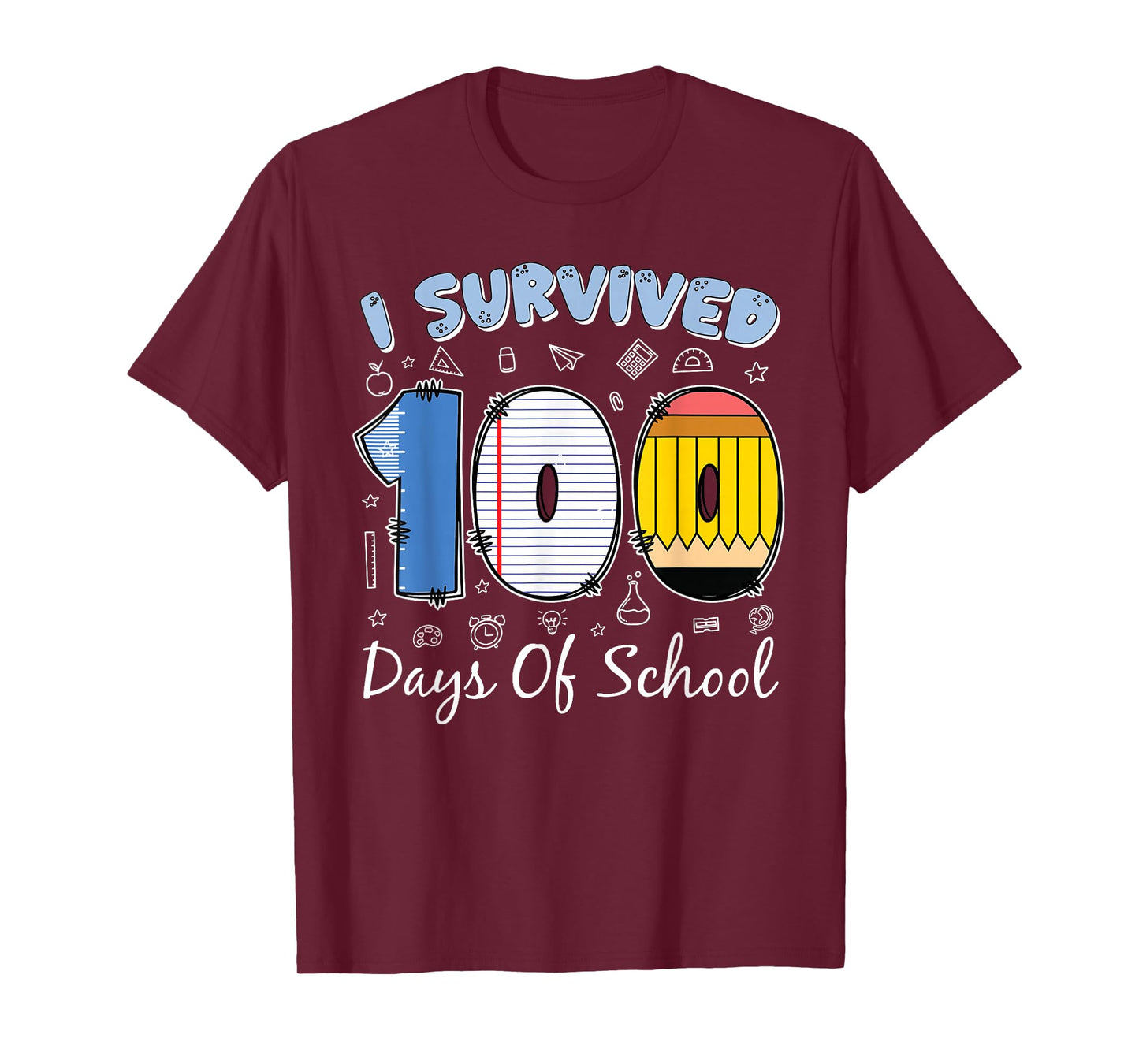 I Survived 100 Days of School Funny Meme Teacher Student T-Shirt