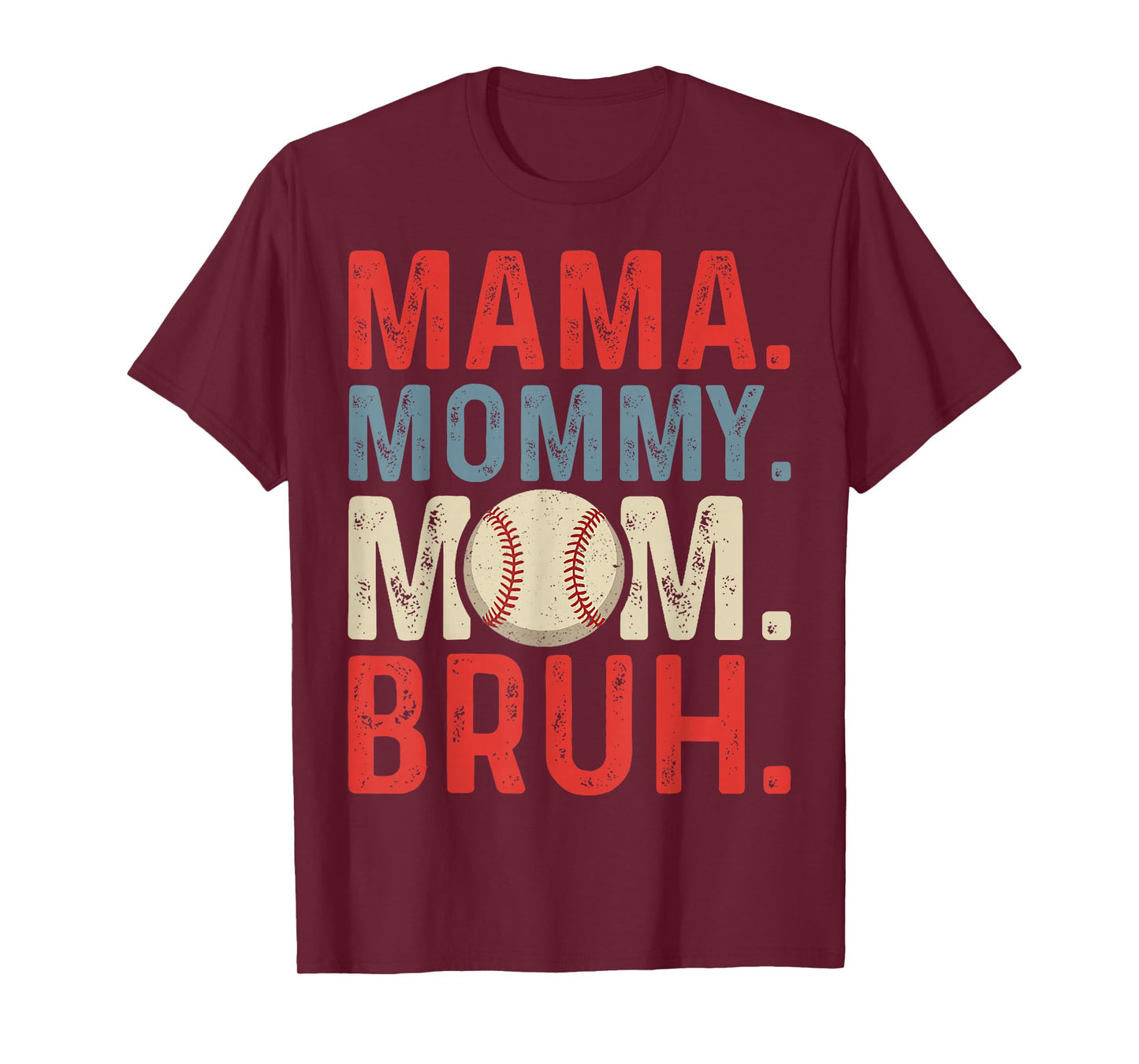 Vintage Mama Mommy Mom Bruh Baseball Mama Mothers Day T-Shirt