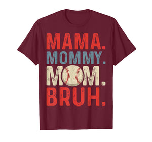Vintage Mama Mommy Mom Bruh Baseball Mama Mothers Day T-Shirt