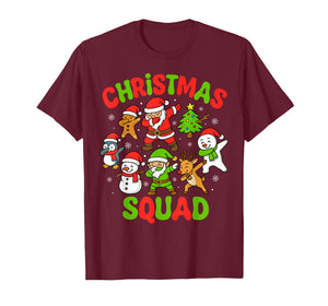 Christmas Squad Dabbing Santa for Family Youth Boys Coworker T-Shirt