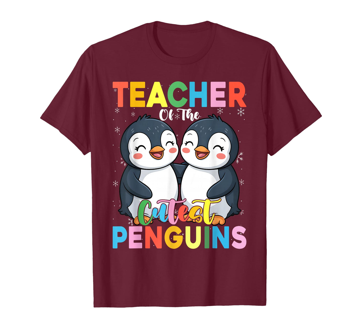 Teacher of The Cutest Penguins Funny Penguin Back to School T-Shirt