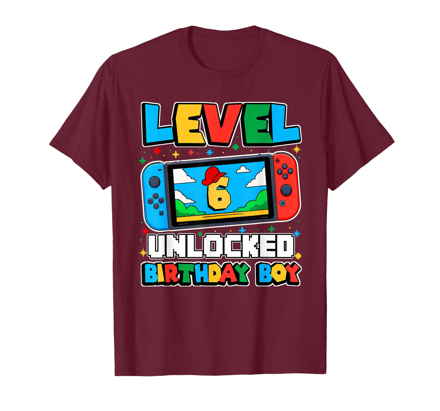 Level 6 Unlocked Birthday Boy Happy 6th Birthday Videos Game T-Shirt