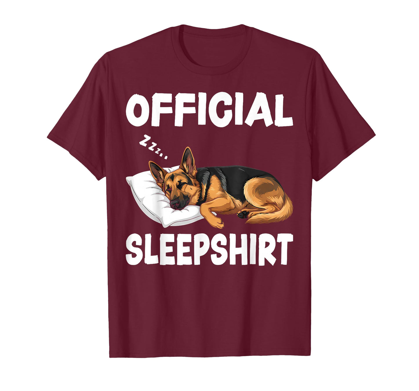 Official Sleep Shirt Sleeping Dog German Shepherd T-Shirt