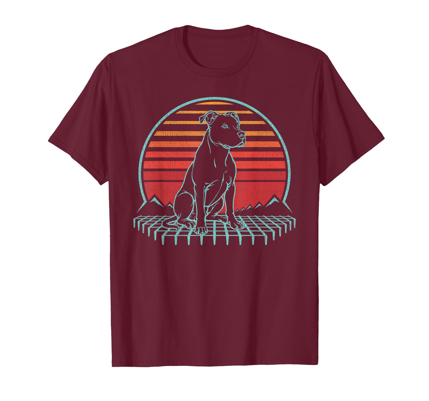 Pitbull Lover Dog Owner Retro Vintage 80s T-Shirt