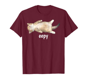 Eepy Cat Meme Funny Sleepy Cat Viral Gen Z Sarcastic Humor T-Shirt