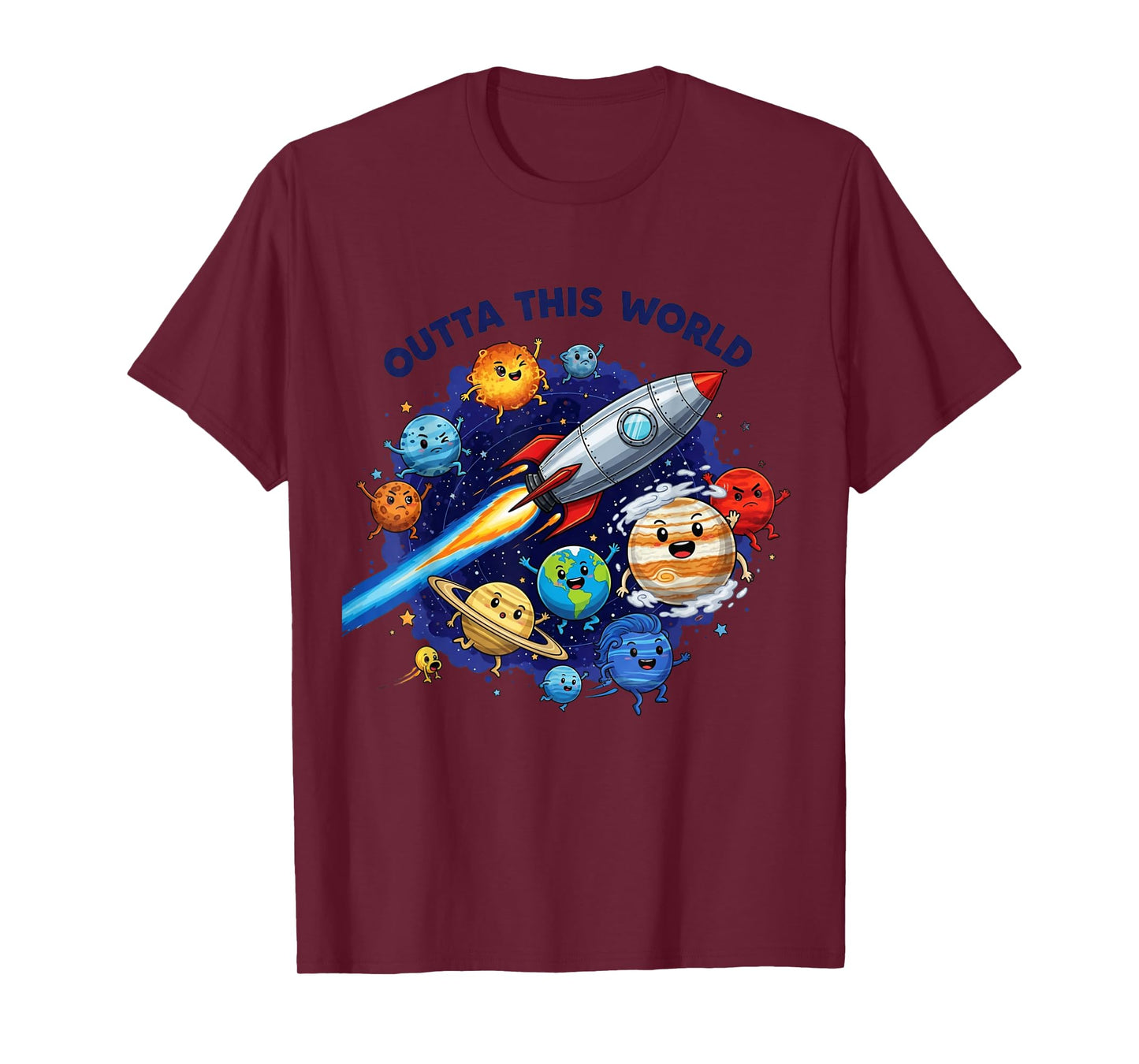 Outta This World. Cute Planet Space Lover, Astronaut Galaxy T-Shirt