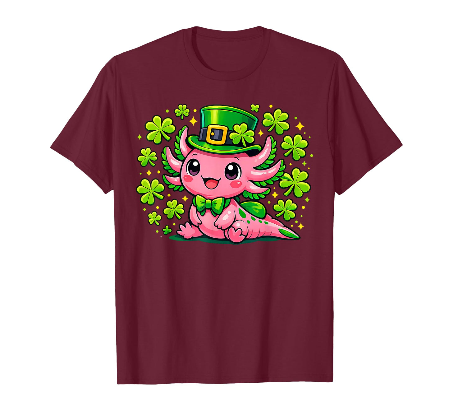 Cute Axolotl Kawaii Leprechaun St Patricks Day Saint Pattys T-Shirt