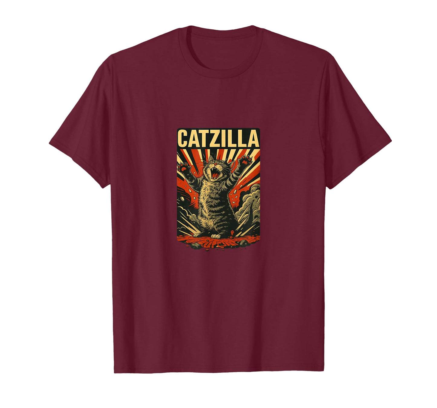 Catzilla – Vintage Kaiju Cat Poster Meme T-Shirt