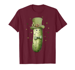 Pickle Cucumber Dill Leprechaun Shamrock St. Patricks Day T-Shirt