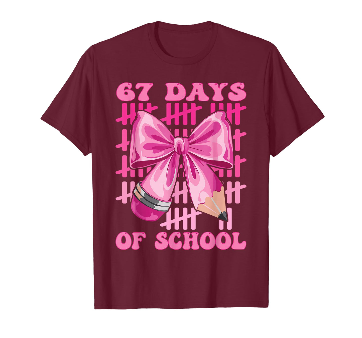 I Survived 67 Days of School Cool Teacher Design T-Shirt