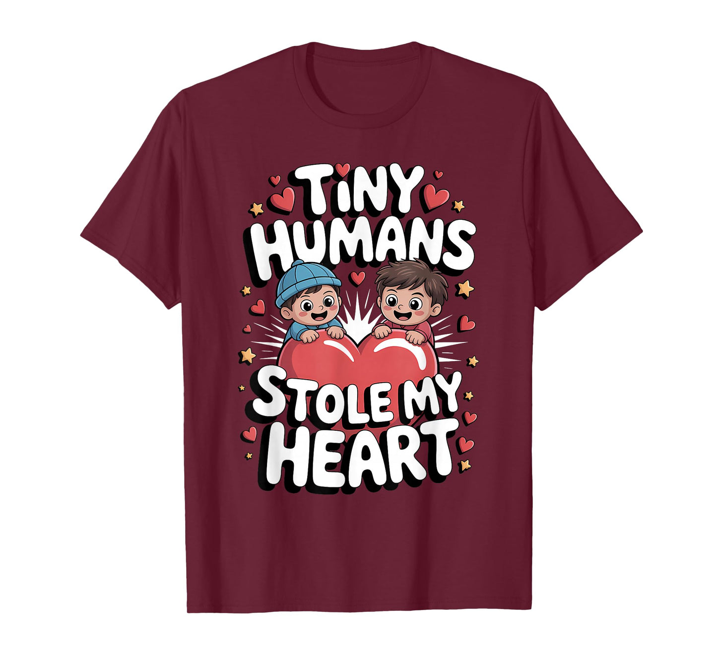 Tiny Humans Stole My Heart Cute Love T-Shirt