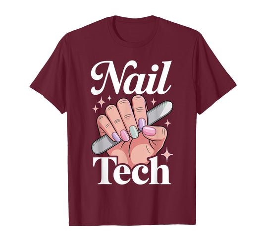 Cool Nail Tech Art for Women Girl Manicurist Nail Technician T-Shirt