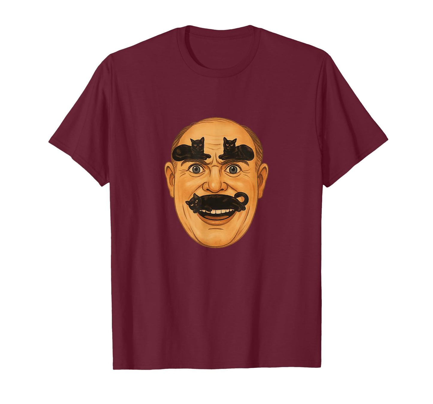Cat Mustache & Eyebrow Cats – Meowstache Retro Meme T-Shirt