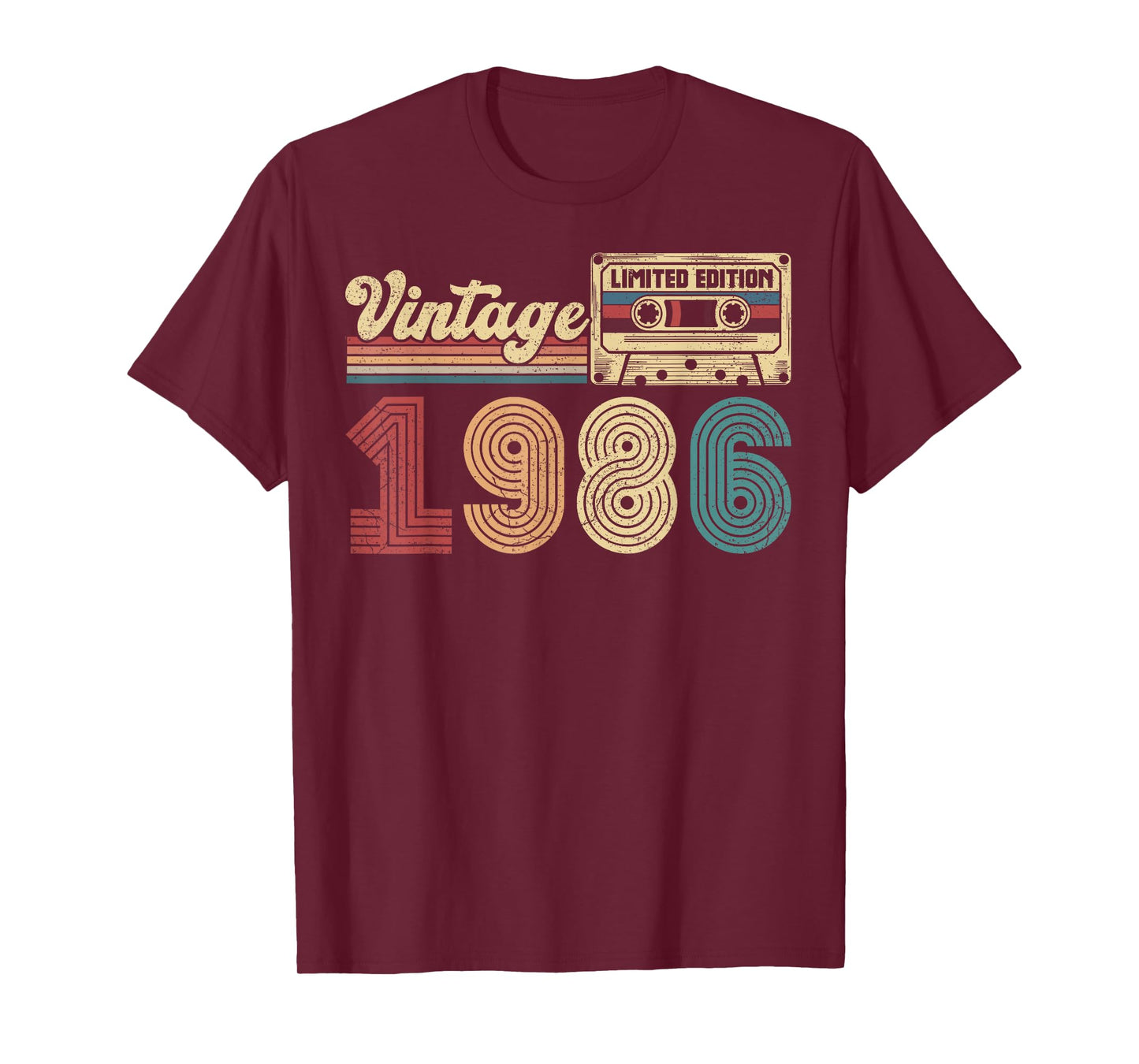 40 Year Old Vintage 1986 40th Birthday Cassette Tape T-Shirt