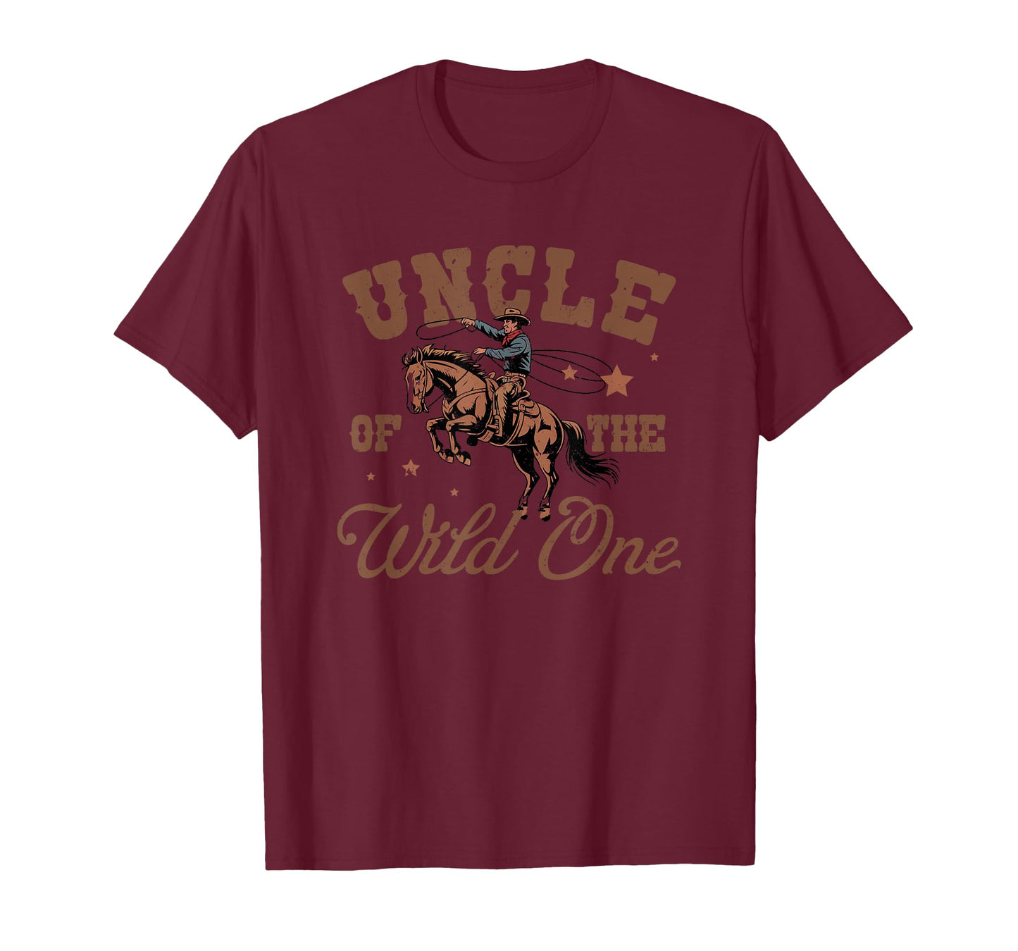 Uncle of The Wild One Cowboy Western Rodeo Party Matching T-Shirt