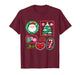 Preppy Merry Christmas Coquette Bow Santa Claus Xmas Holiday T-Shirt