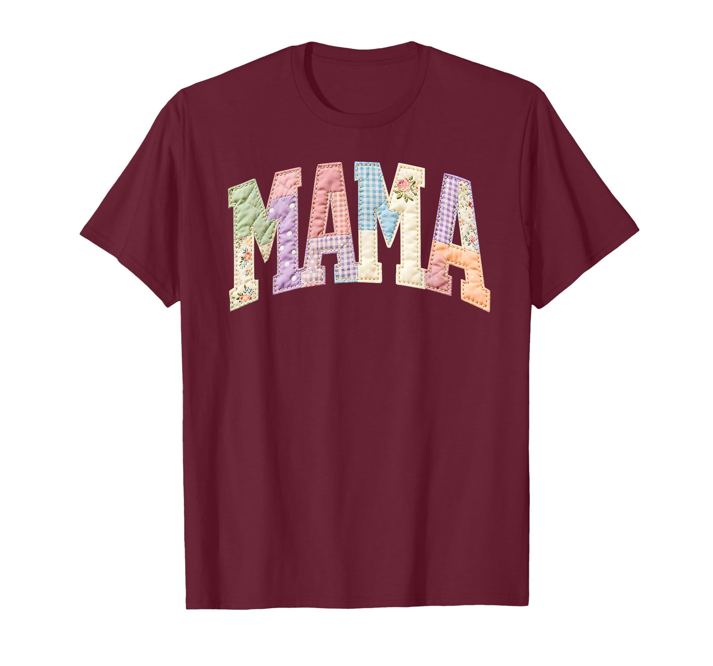Patchwork Mama Mommy Funny Happy Mother's Day Mom Life Retro T-Shirt