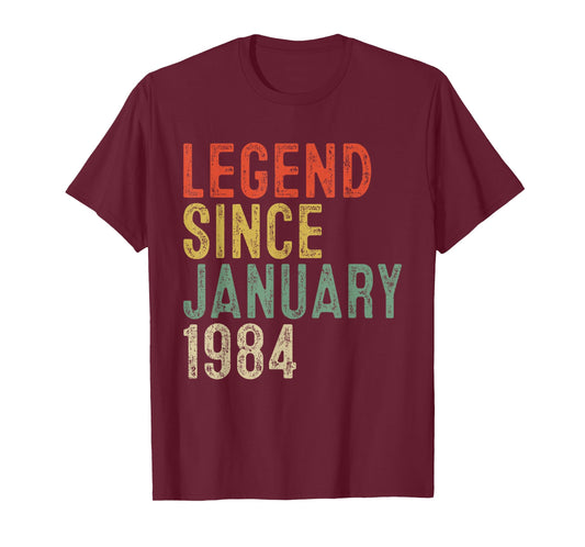 Legend Since January 1984 42nd Birthday Gifts 42 Year Old T-Shirt