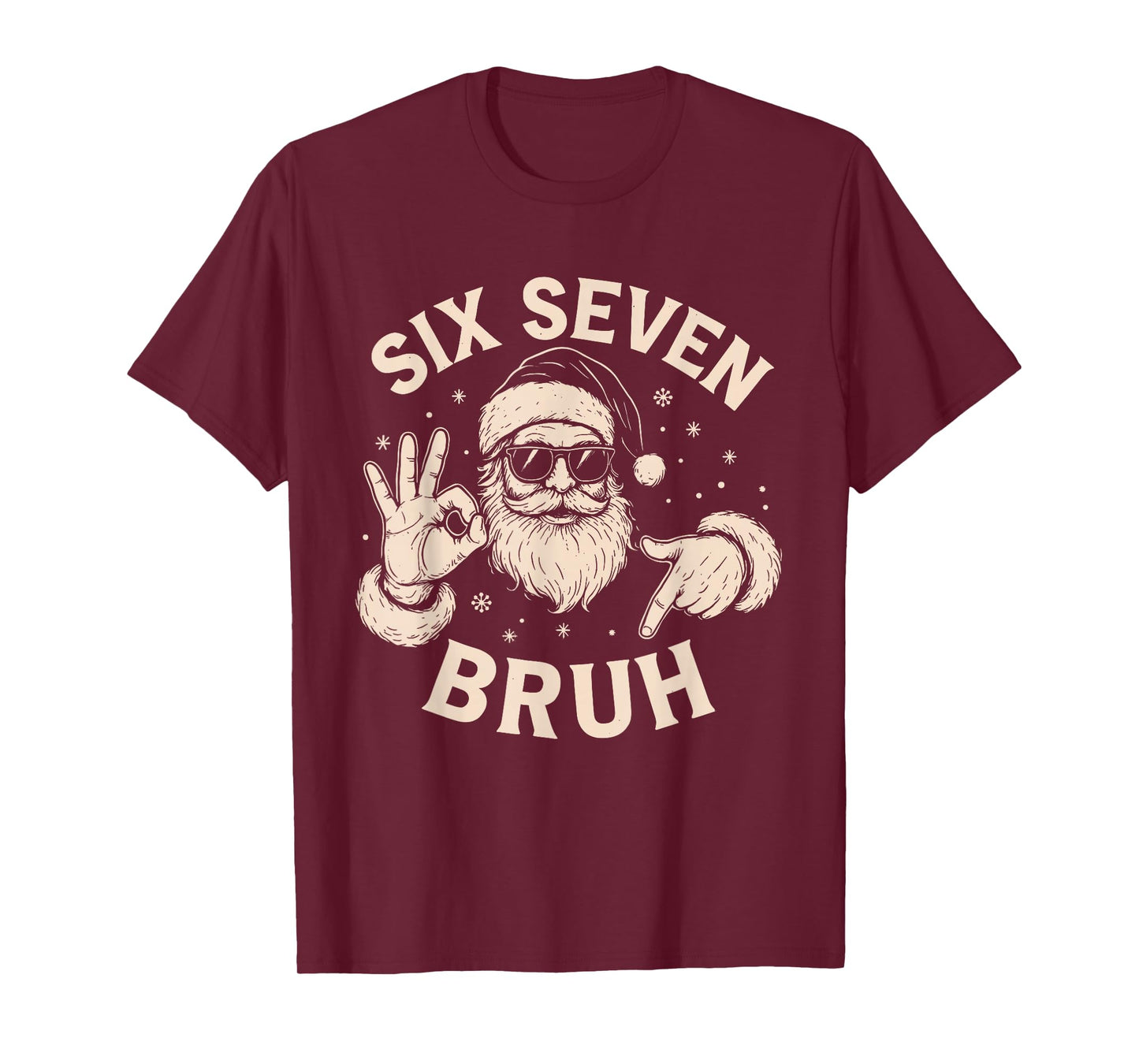 Bruh 67 Christmas Santa Six Seven 6 7 Boys Christmas Pajamas T-Shirt