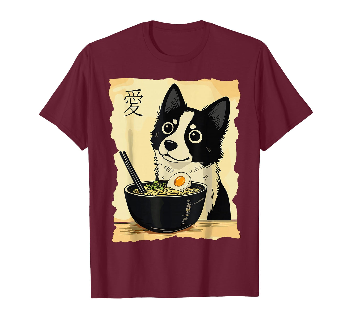 Funny Cute Dog Ramen Kawaii Anime Japanese Graphic Women Men T-Shirt