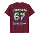 I Survived 67 Days of School Funny Teacher Baseball Drip T-Shirt
