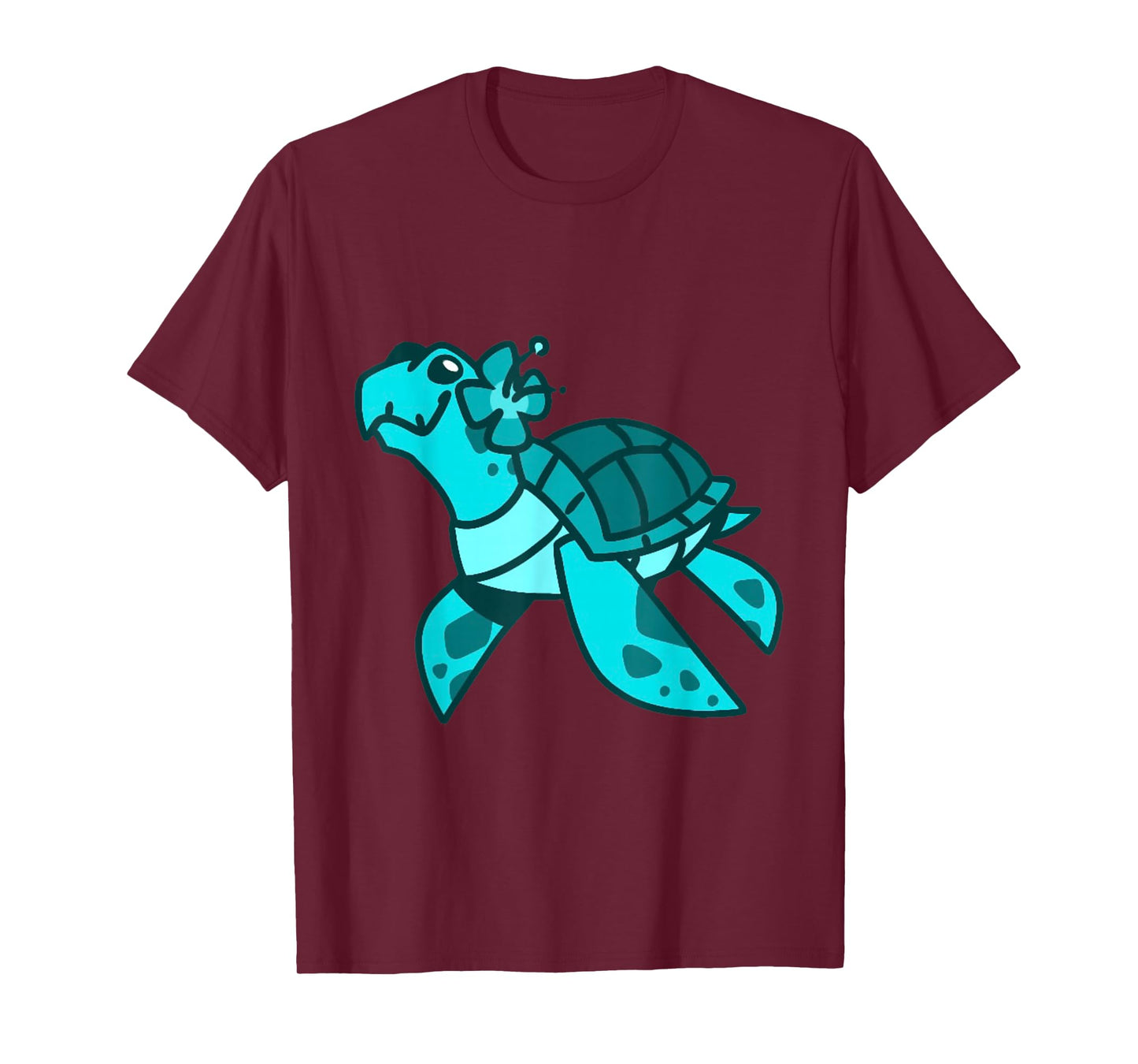 Cute Sweet Cartoon Sea Turtle Ocean Animal Kids and Adults T-Shirt