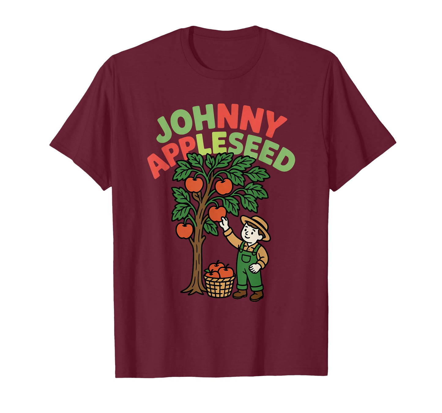 Johnny Appleseed Day Costume September 26th Retro Tree T-Shirt