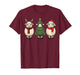 Retro Christmas Sheep Santa Reindeer Farm Animal T-Shirt