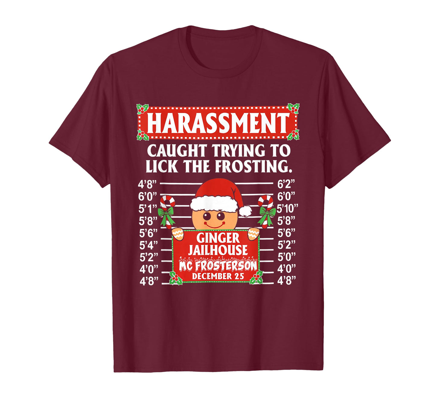 Gingerbread Christmas Licking Frosting Funny Pun T-Shirt