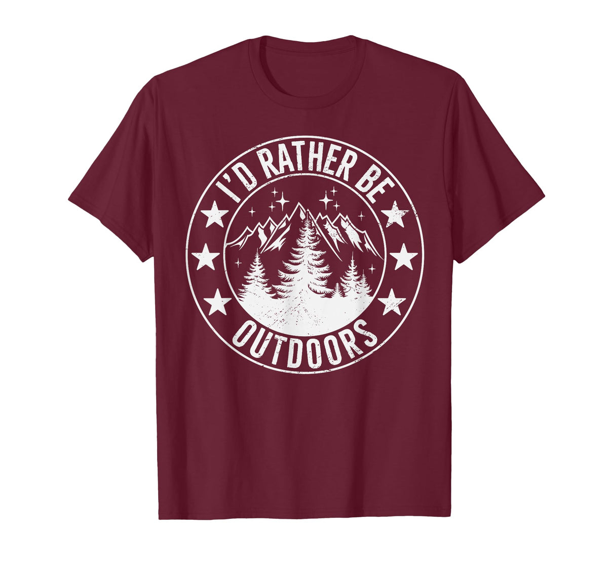 Camping Humor Id Rather be Outdoor Gag Adventure Life Camper T-Shirt