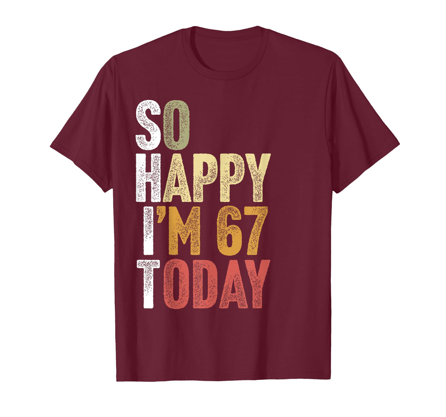 67 Year Old Decorations Men Women Gag Funny 67th Birthday T-Shirt