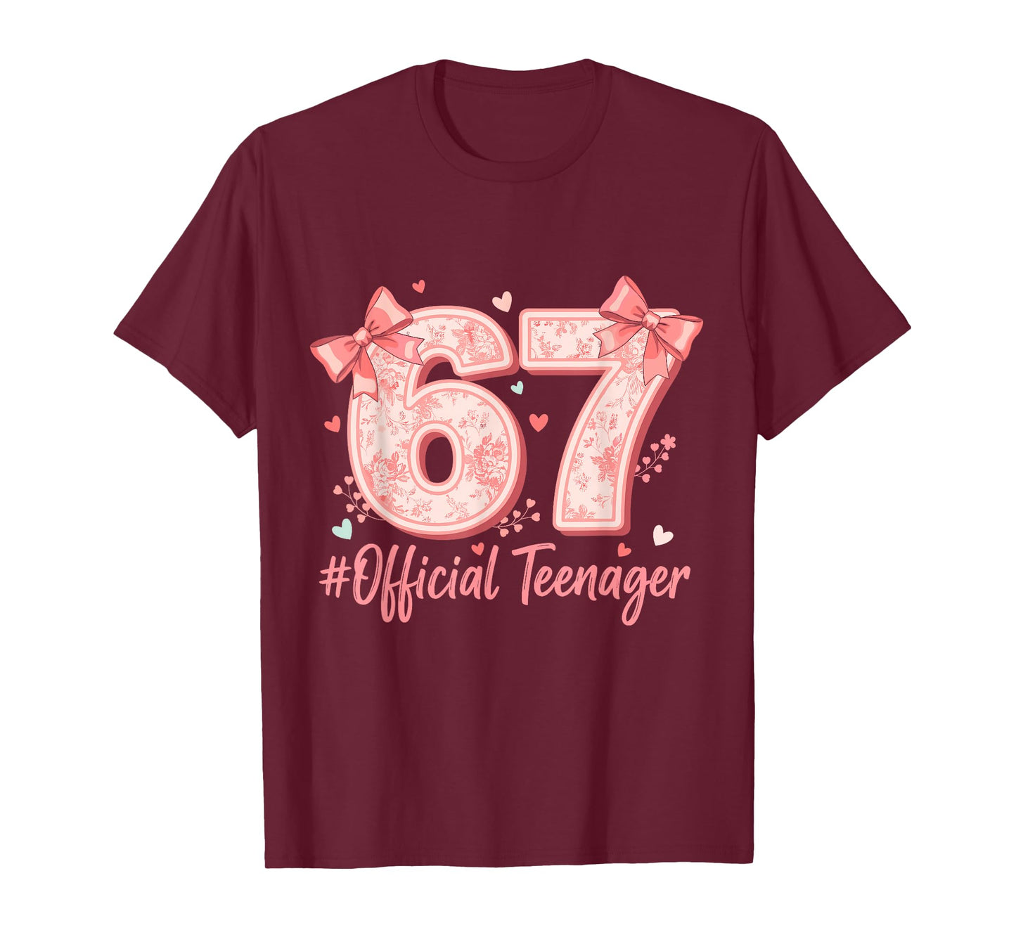 Official Teenager 13 Years 13th Birthday Girls Six Seven T-Shirt