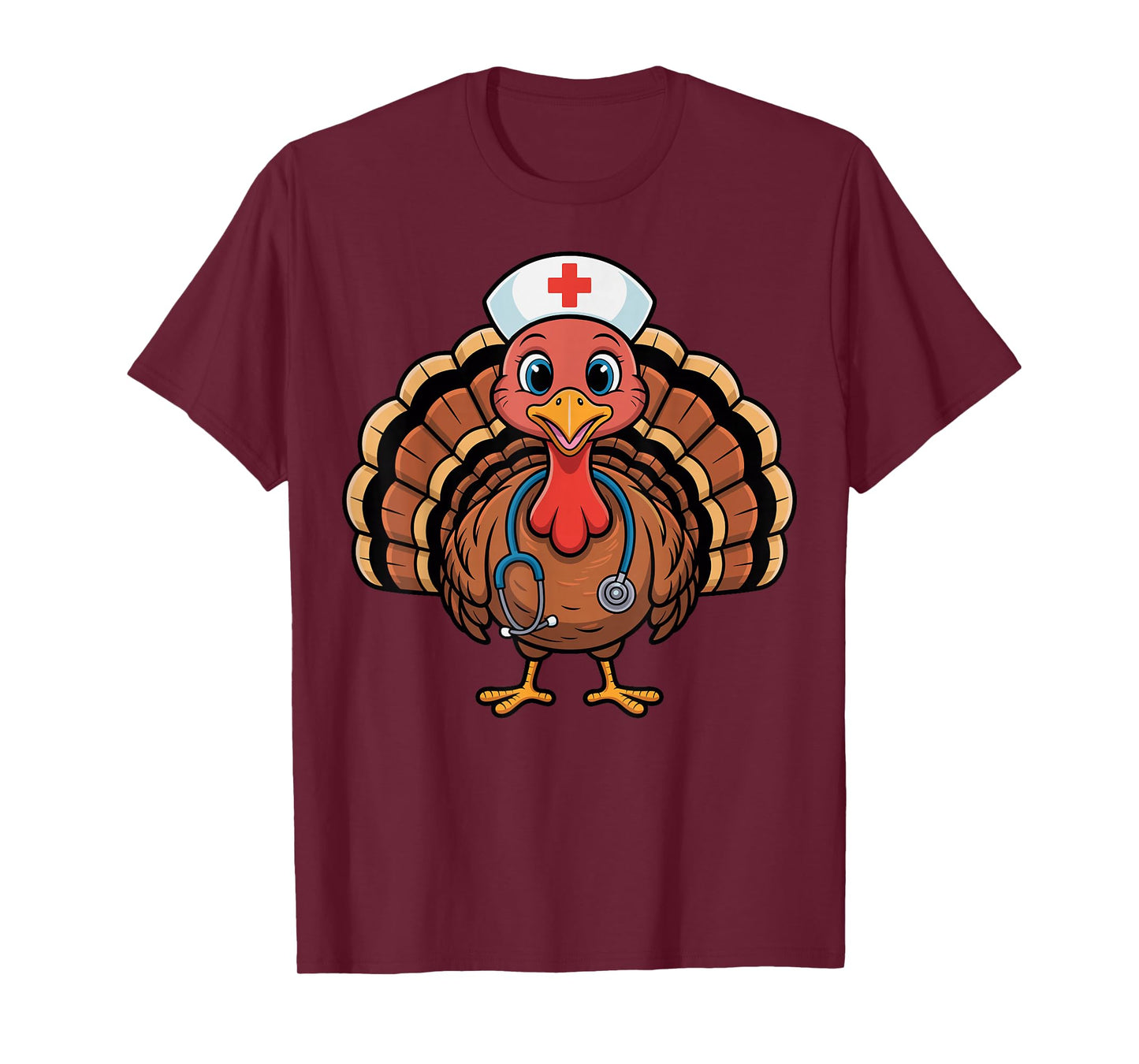 Thanksgiving Nurse Turkey RN ICU ER NICU Nurse Scrub T-Shirt