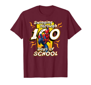 Marvel Super Heroes Spider-Man 100 Days of School 100th Day T-Shirt