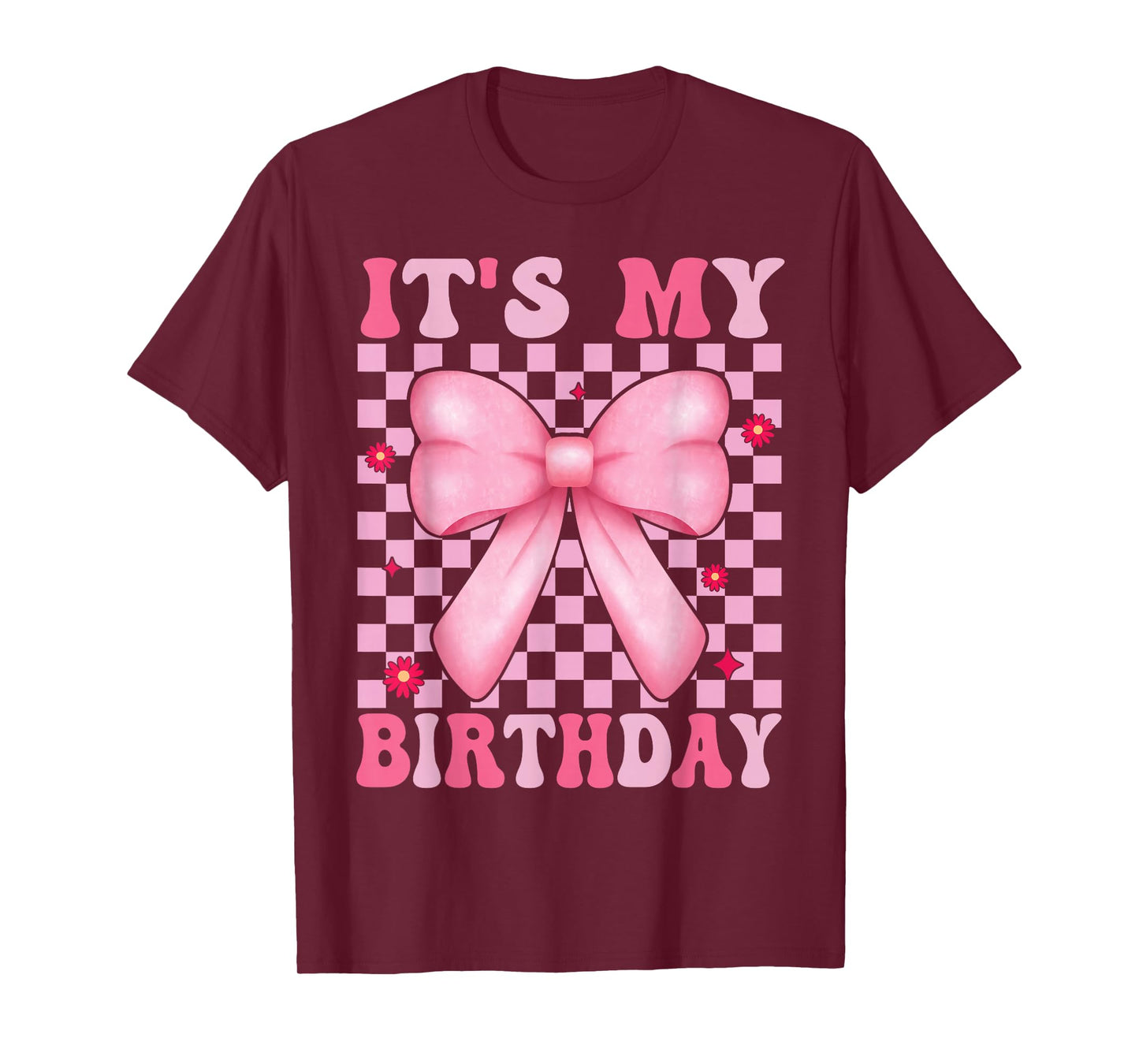 It's My Birthday Pink Coquette Bow Birthday Girls Women Teen T-Shirt