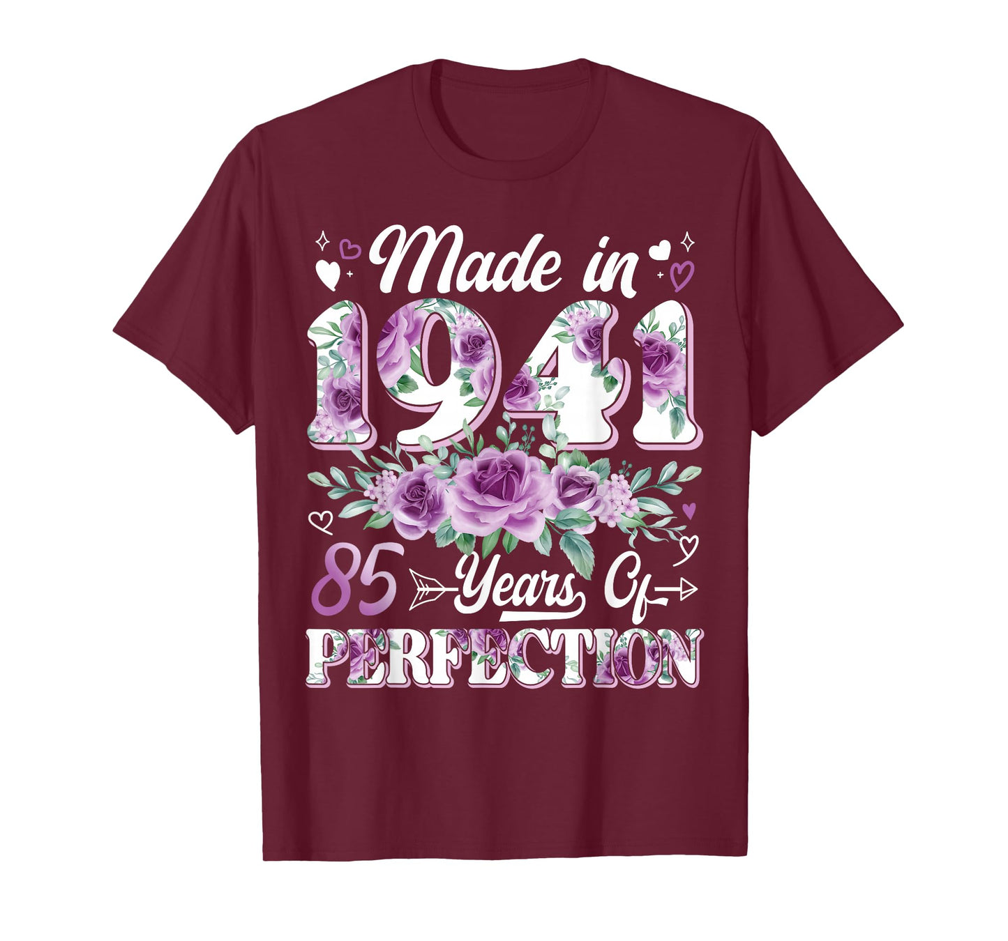 85 Year Old Made in 1941 Floral 85th Birthday Women T-Shirt
