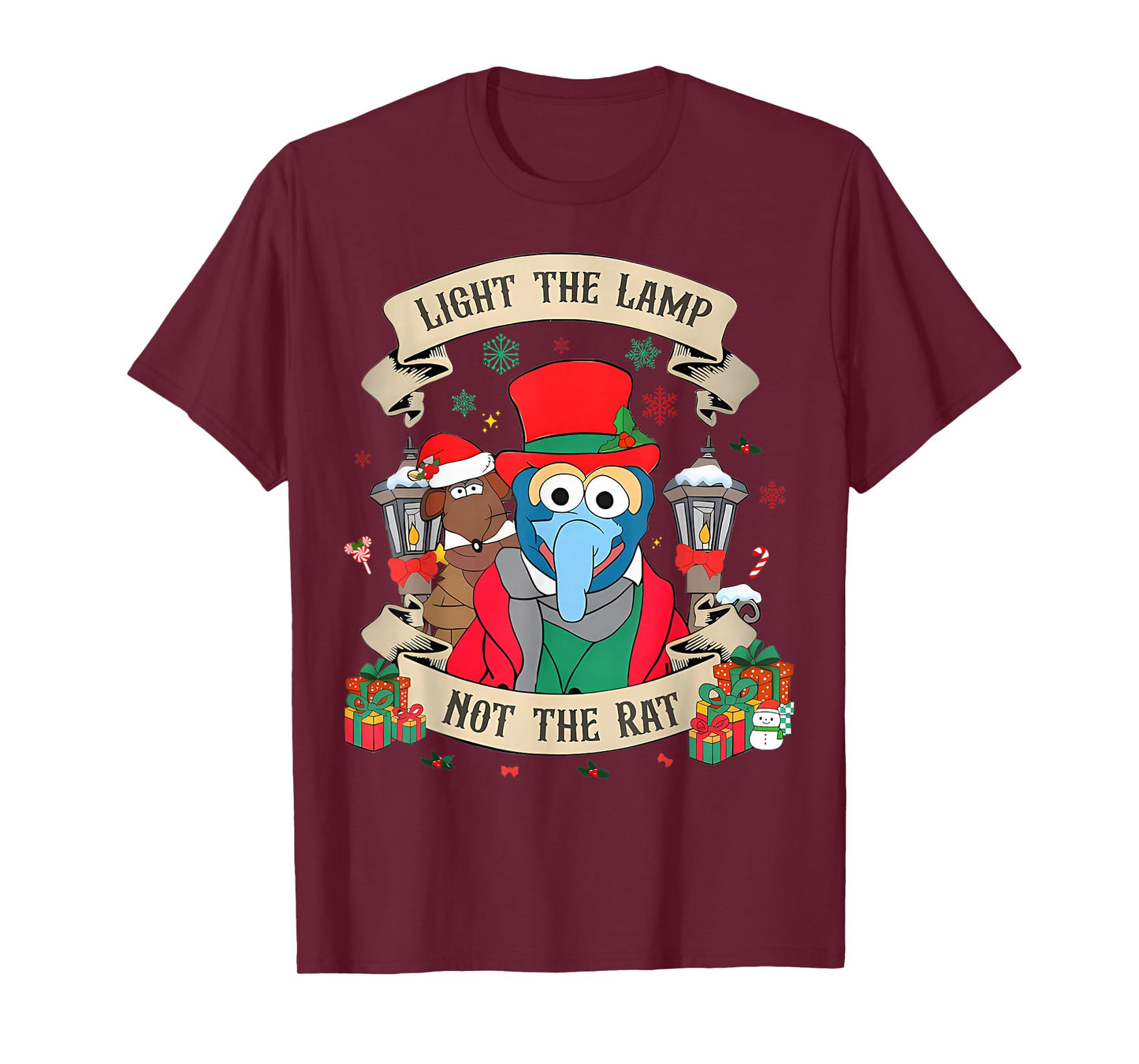 Light The Lamp Not The Rat Funny Christmas Matching Family T-Shirt
