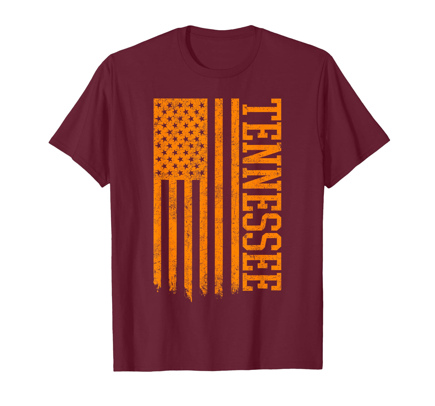 Classic TN Orange Print Retro Varsity Vintage Tennessee T-Shirt