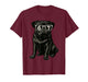 Funny Dog Black Pug Sunglasses 67 Six Seven Meme T-Shirt