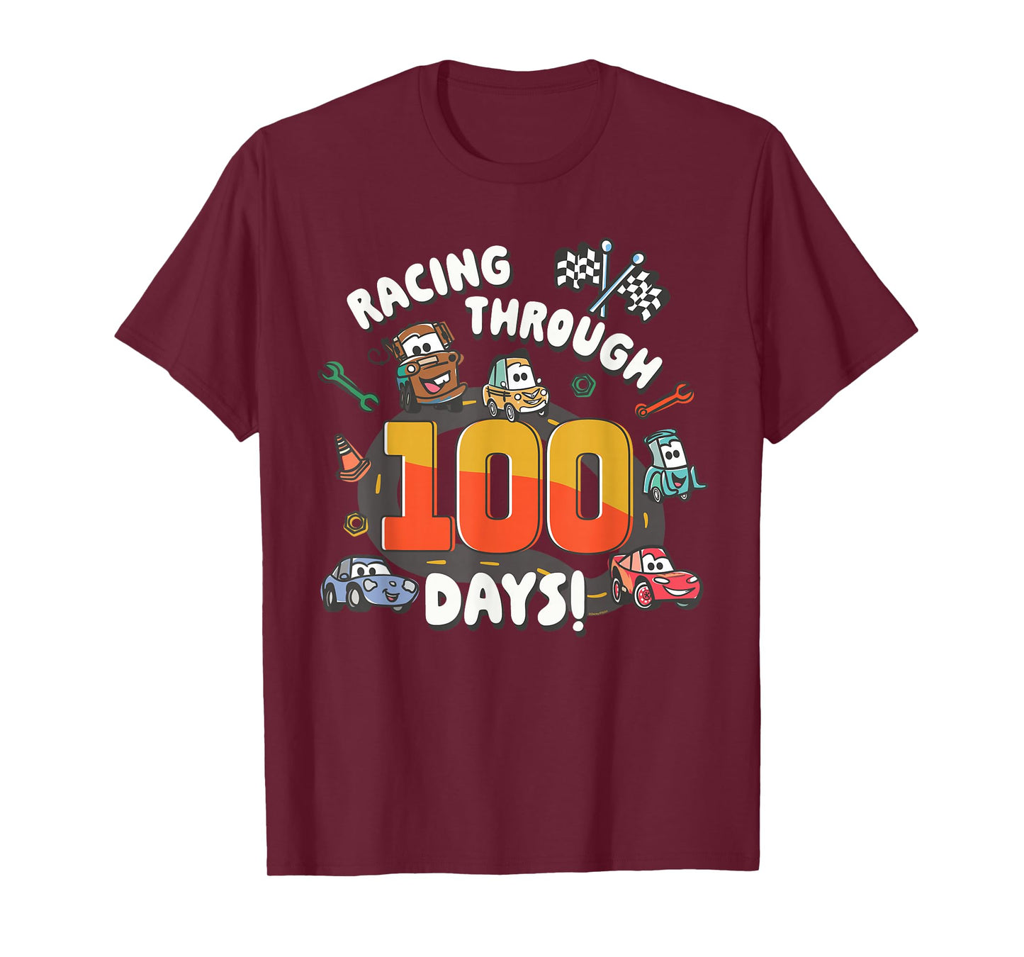 Disney & Pixar's Cars Racing Through 100 Days of School T-Shirt