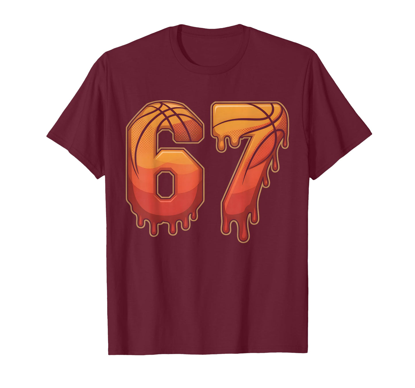 67 Basketball Gen Alpha Slang Kids Drip Six Seven Meme Gift T-Shirt