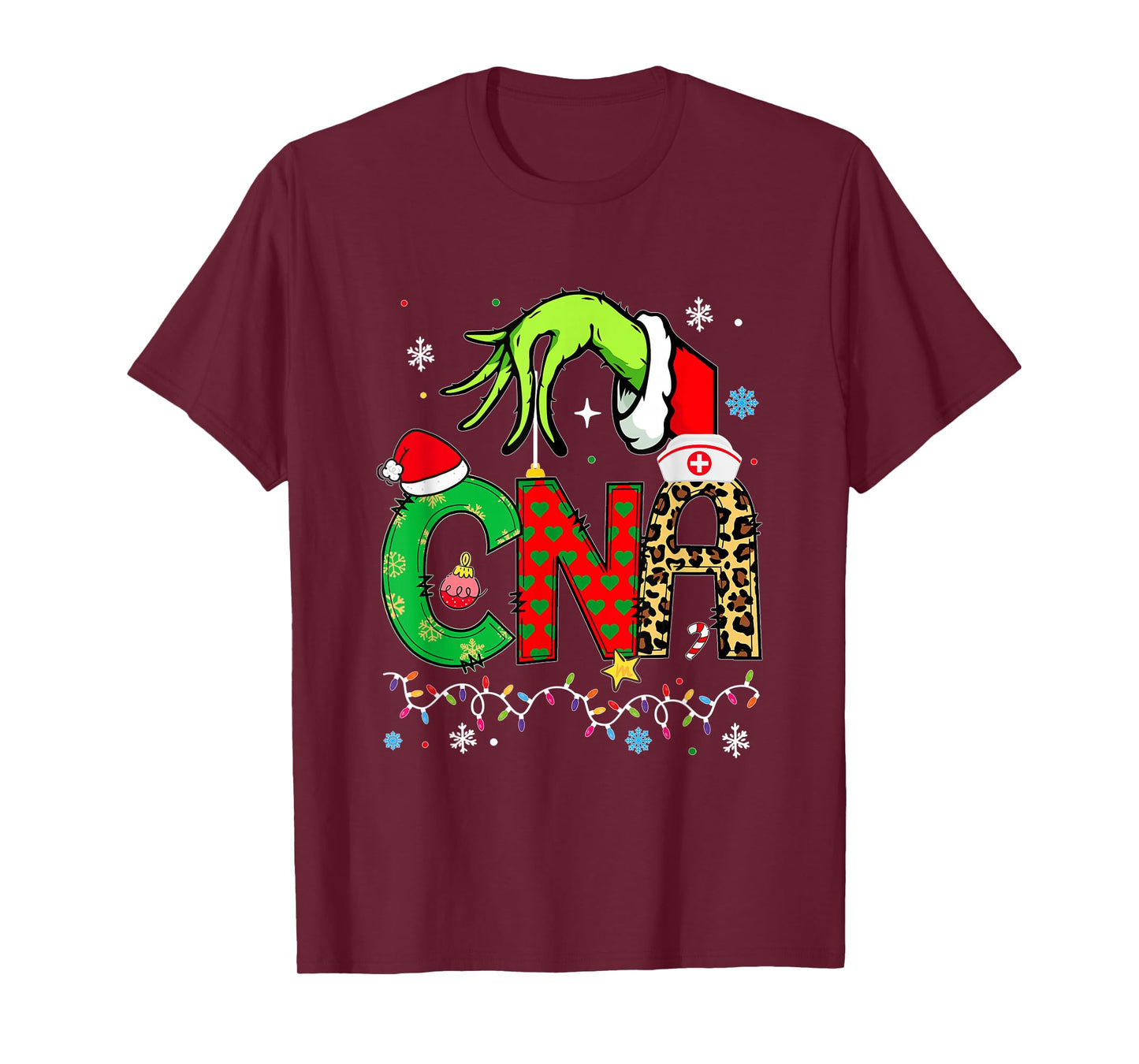 Funny CNA Christmas Shirt CNA Xmas for Women T-Shirt
