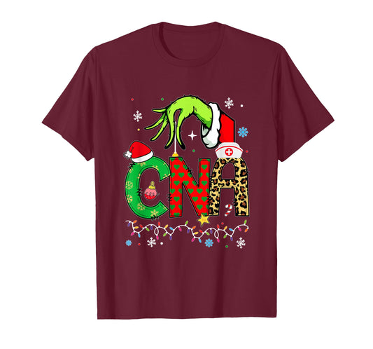 Funny CNA Christmas Shirt CNA Xmas for Women T-Shirt