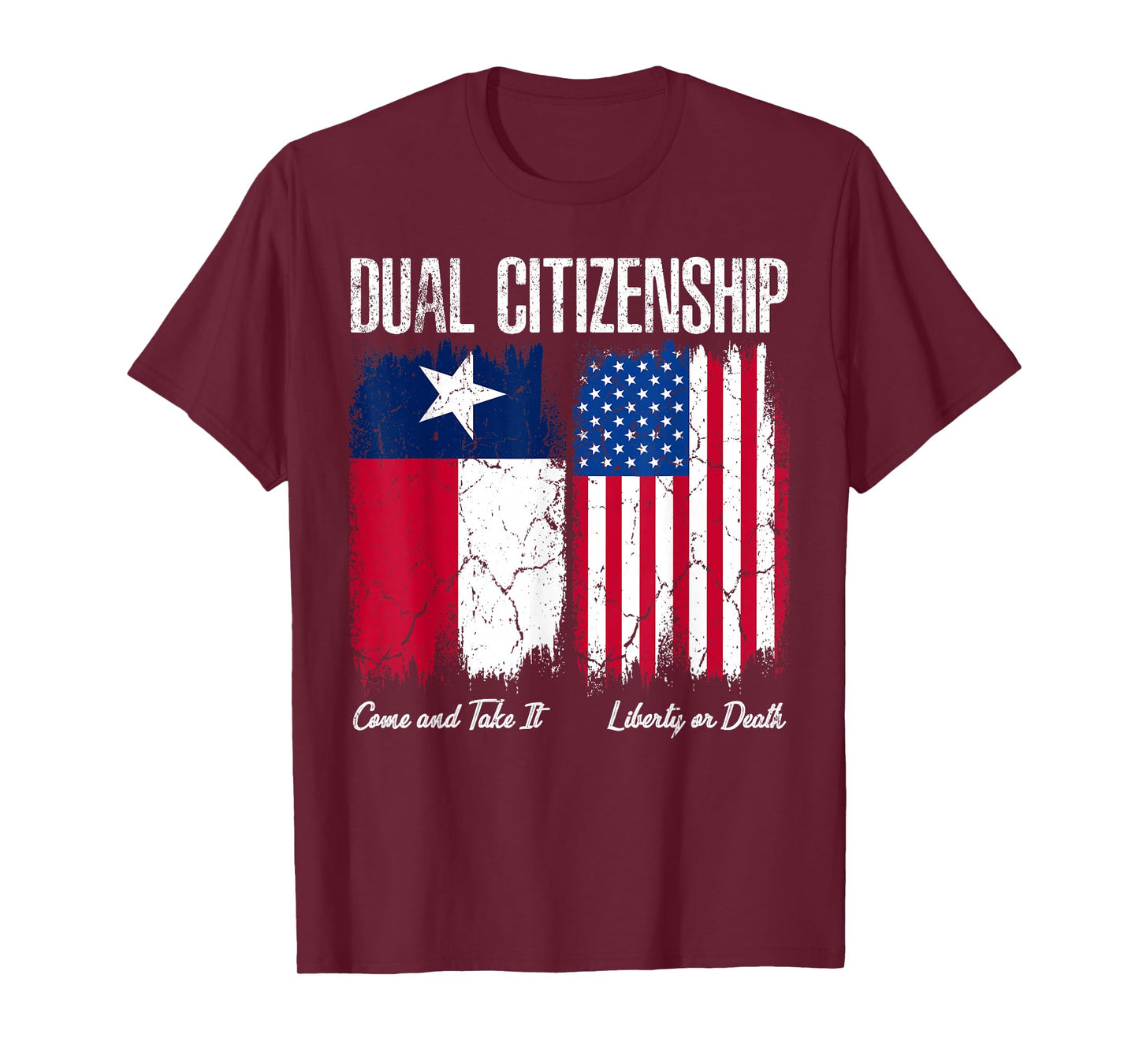Texas Independence Day Dual Citizen Texan & American Flag T-Shirt