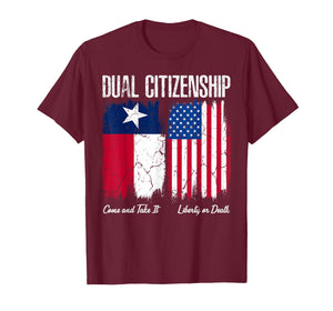 Texas Independence Day Dual Citizen Texan & American Flag T-Shirt