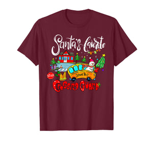 Santa’s Favorite Crossing Guards Christmas Occupational T-Shirt